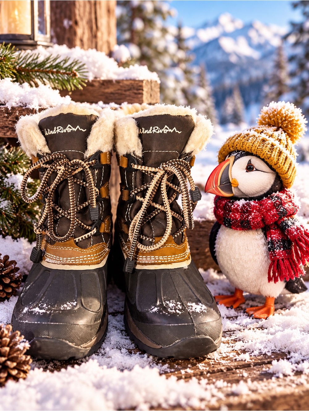 WindRiver T-MAX 400 Leather Winter Snow Boots | Size 8